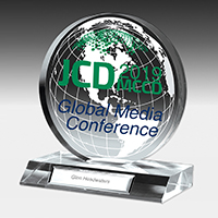 7504G-1S (Screen Print), 7504G-1L (Laser) - Globe Award - 6" Dia